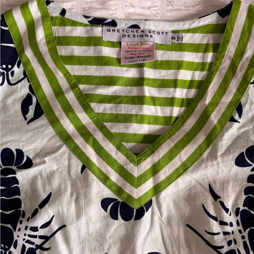 Lobster Print Tunic with Green Accents - Picture 7 of 9